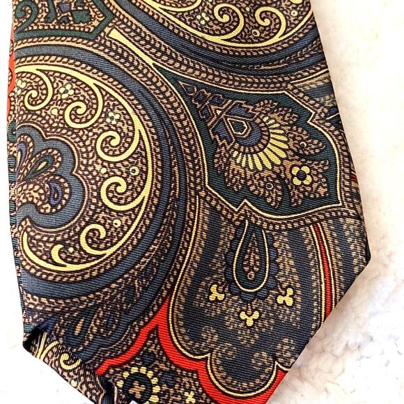 Robert Talbott for Satel's Silk Paisley Necktie Handmade (rare) Vintage Tie - Picture 3 of 10